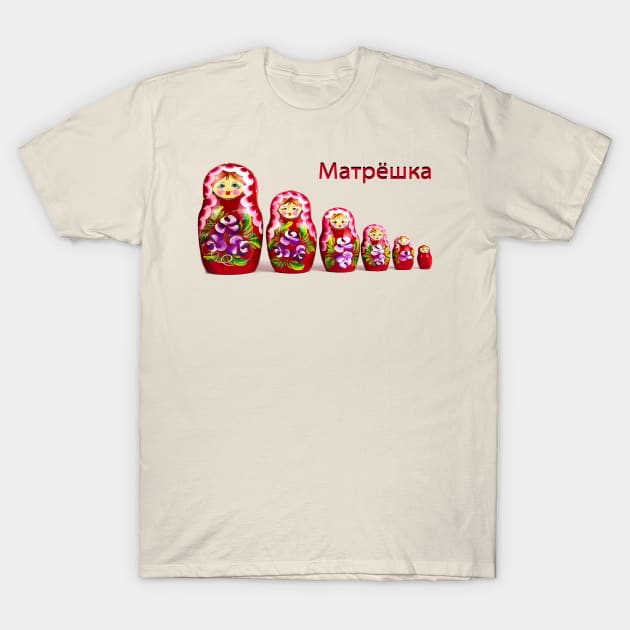 Matrjoschka t shirt Russian pride retro Matryoshka T-Shirt by Jakavonis